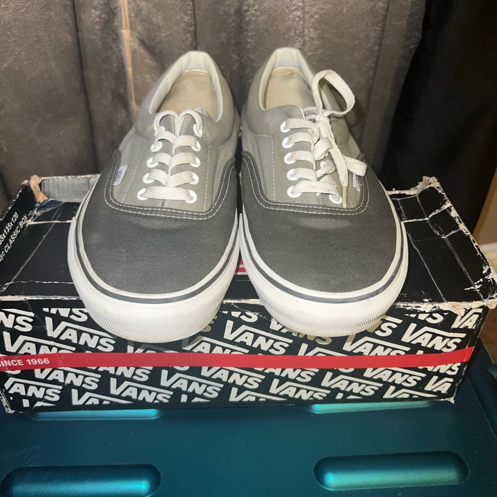 Men vans grey size 12 barely worn.